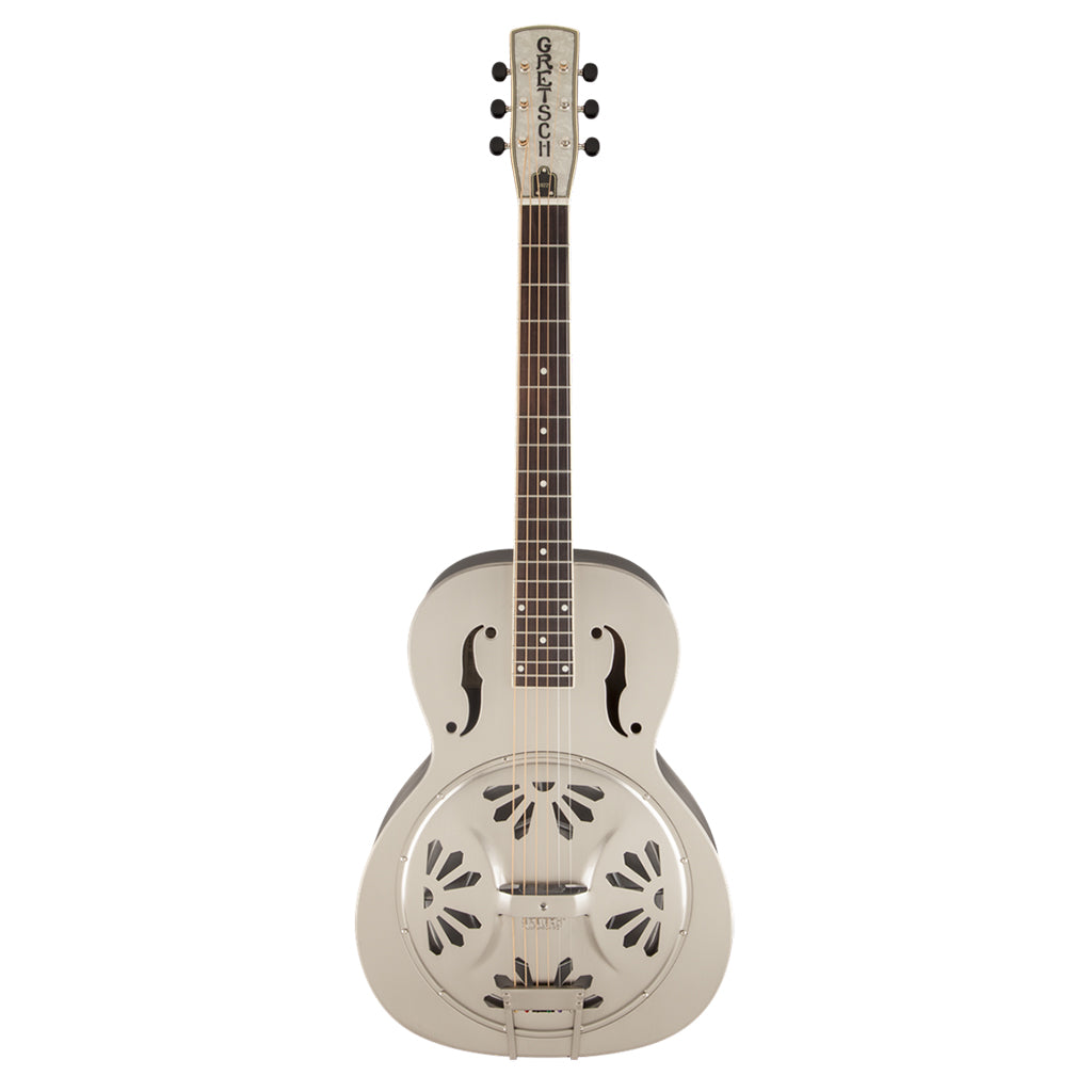Gretsch - G9221 Bobtail™ Steel Round-Neck A.E., Steel Body Spider Cone Resonator Guitar, Fishman® Nashville Resonator Pickup-Sky Music
