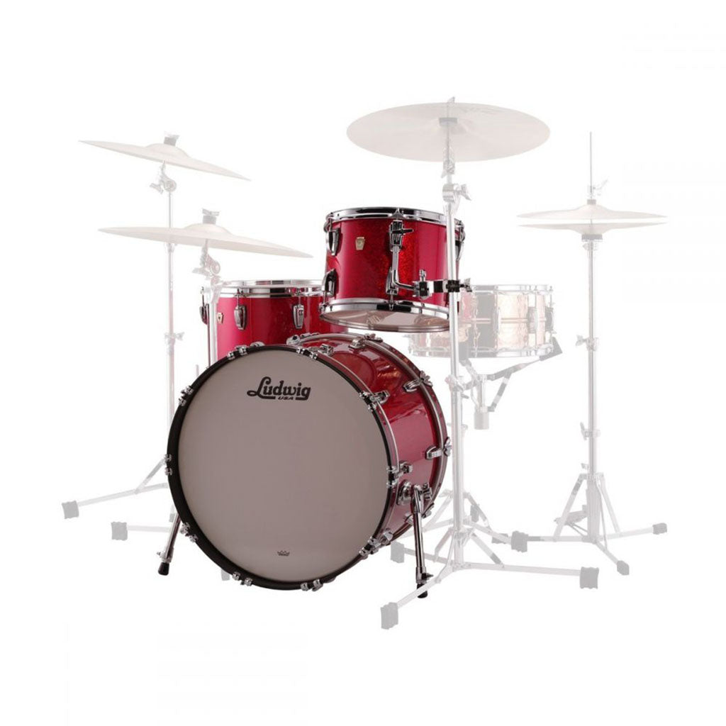 Ludwig Classic Maple 20&quot; Downbeat 3-Piece Shell Pack - Red Sparkle