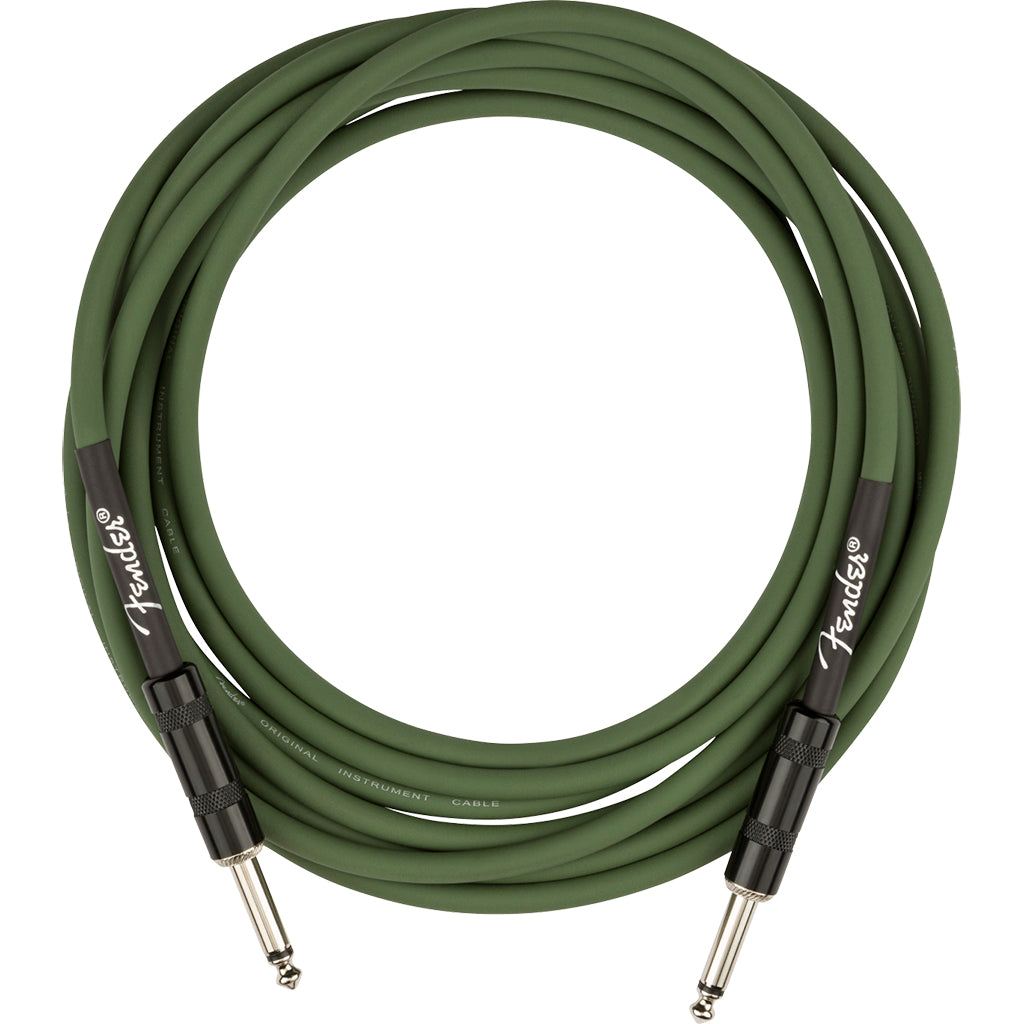 Fender Strummer Pro 13' Instrument Cable, Drab Green