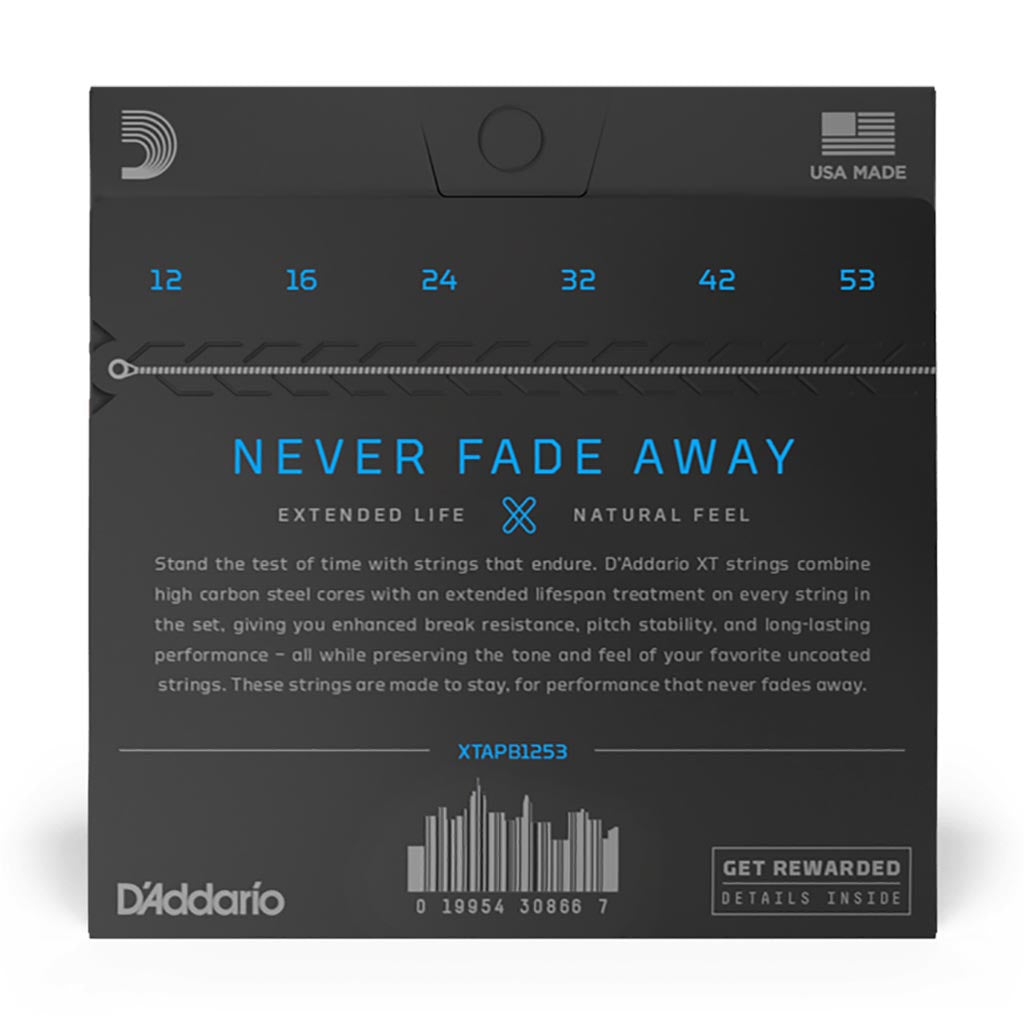D'Addario - XTAPB1253 - XT Acoustic Phosphor Bronze Light 12-53 - Acoustic Guitar Strings
