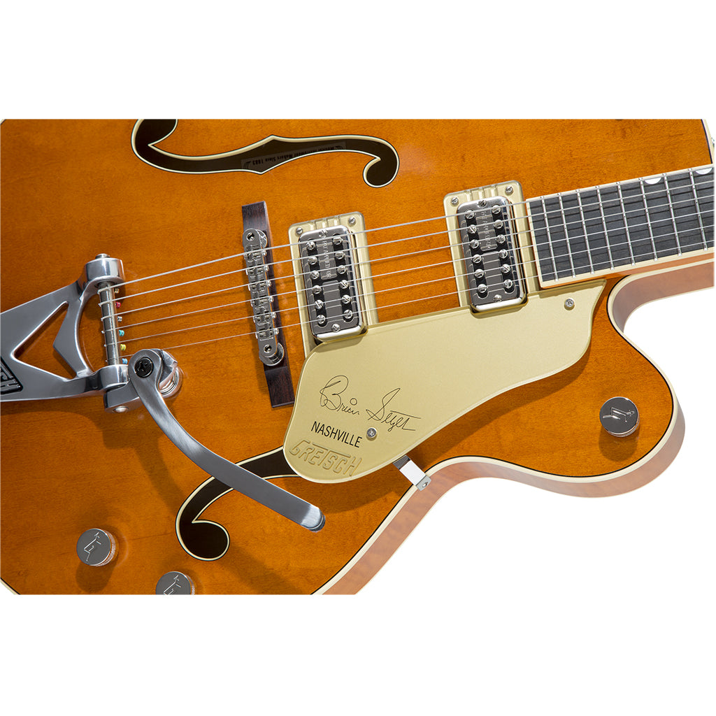 Gretsch - G6120T-BSSMK Brian Setzer Signature Nashville Hollow Body - 59 "Smoke" with Bigsby - Smoke Orange - Ebony Fingerboard-Sky Music