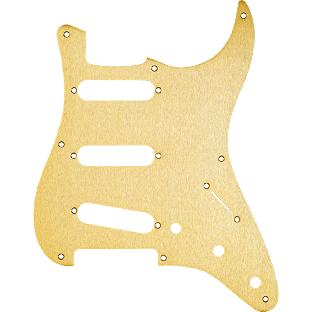 Fender Pickguard - Stratocaster® S/S/S - 8-Hole Mount - Gold Anodized Aluminum - 1-Ply