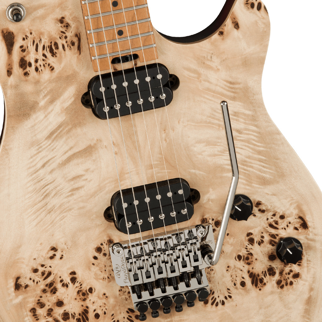 EVH Wolfgang WG Standard Exotic Poplar Burl Baked Maple Fingerboard Natural