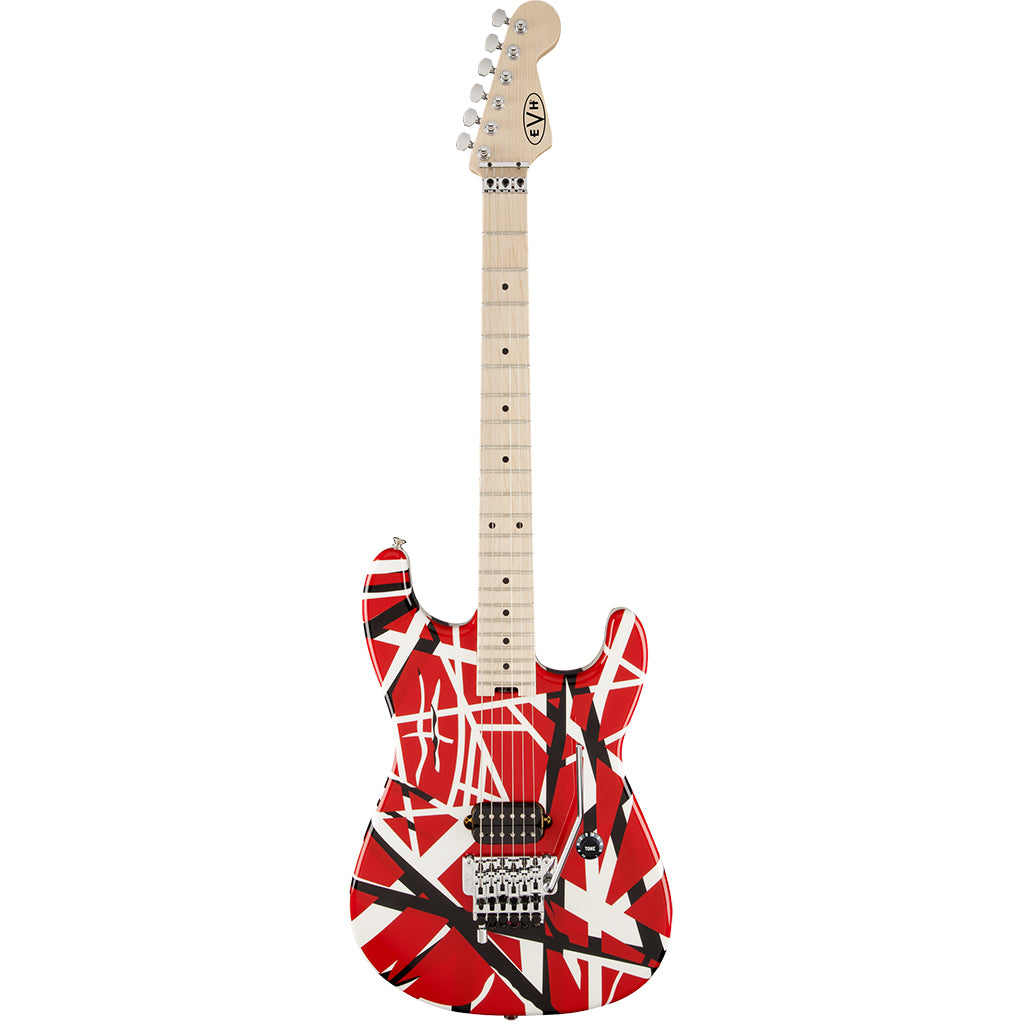 EVH Striped Series Red with Black Stripes Hero