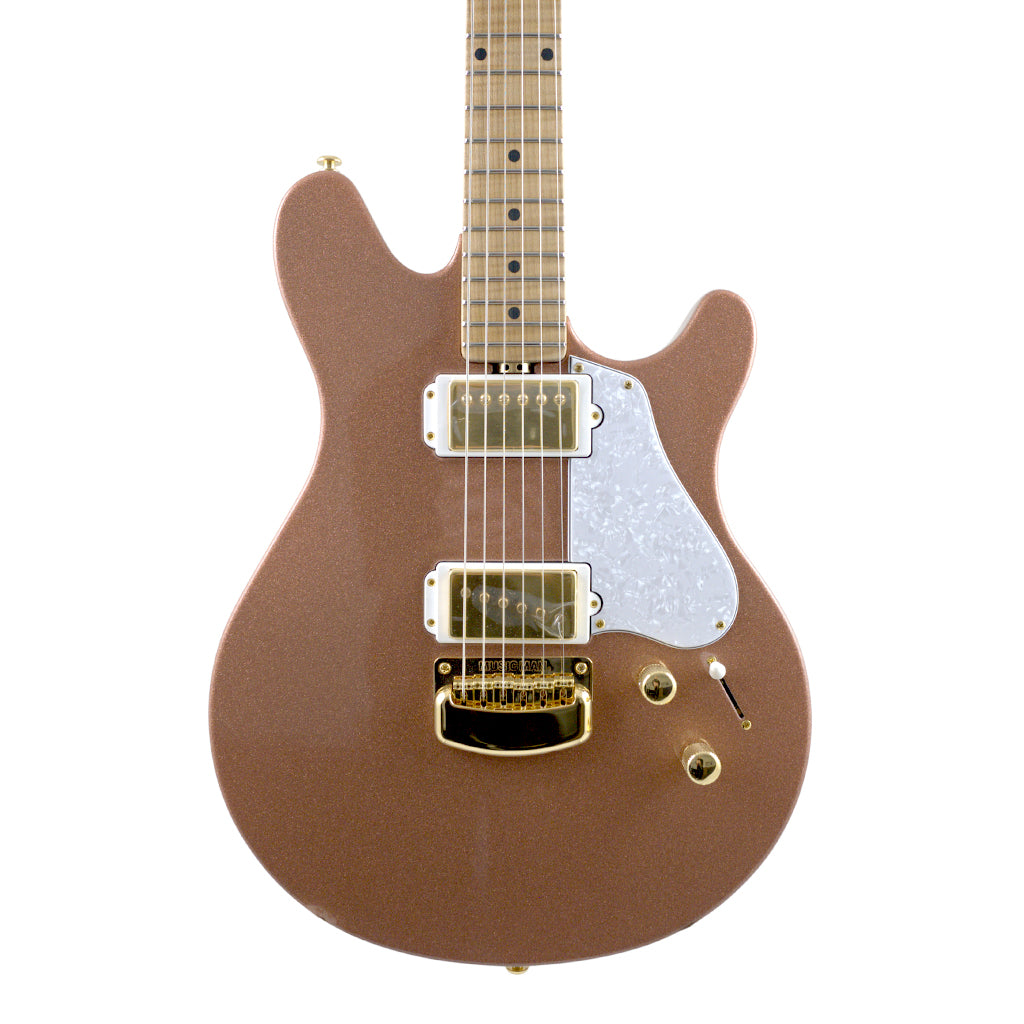 Ernie Ball Music Man Valentine w/White Pearloid Pickguard - Pink Champagne