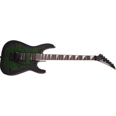 Jackson Guitar - Js Series Dinky Arch Top JS32Q - Transparent Green Burst - Amaranth Fingerboard