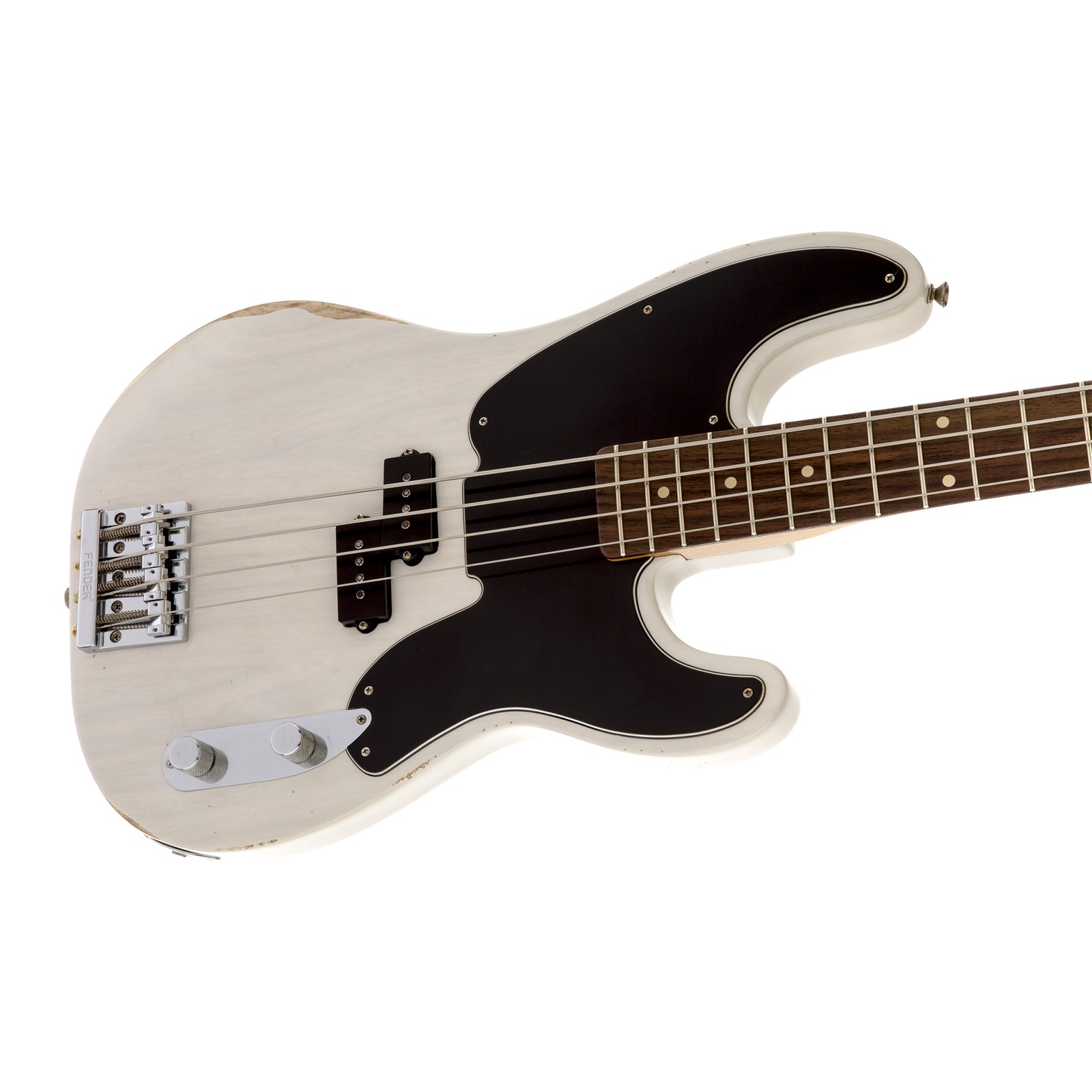 Fender Mike Dirnt Roadworn Precision Bass - White Blonde - Rosewood