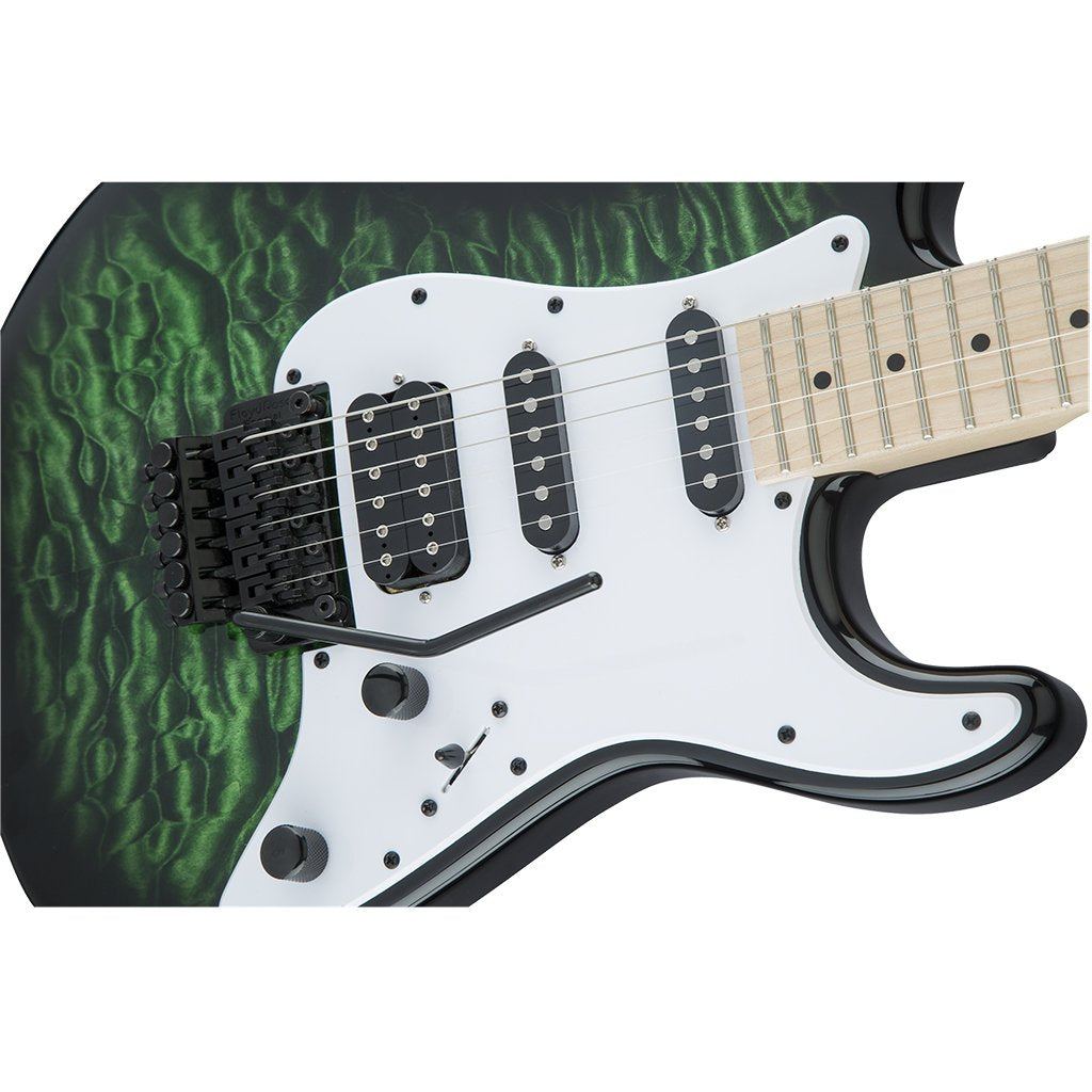 Jackson X Series Adrian Smith SDXQ - Transparent Green - Maple Fretboard