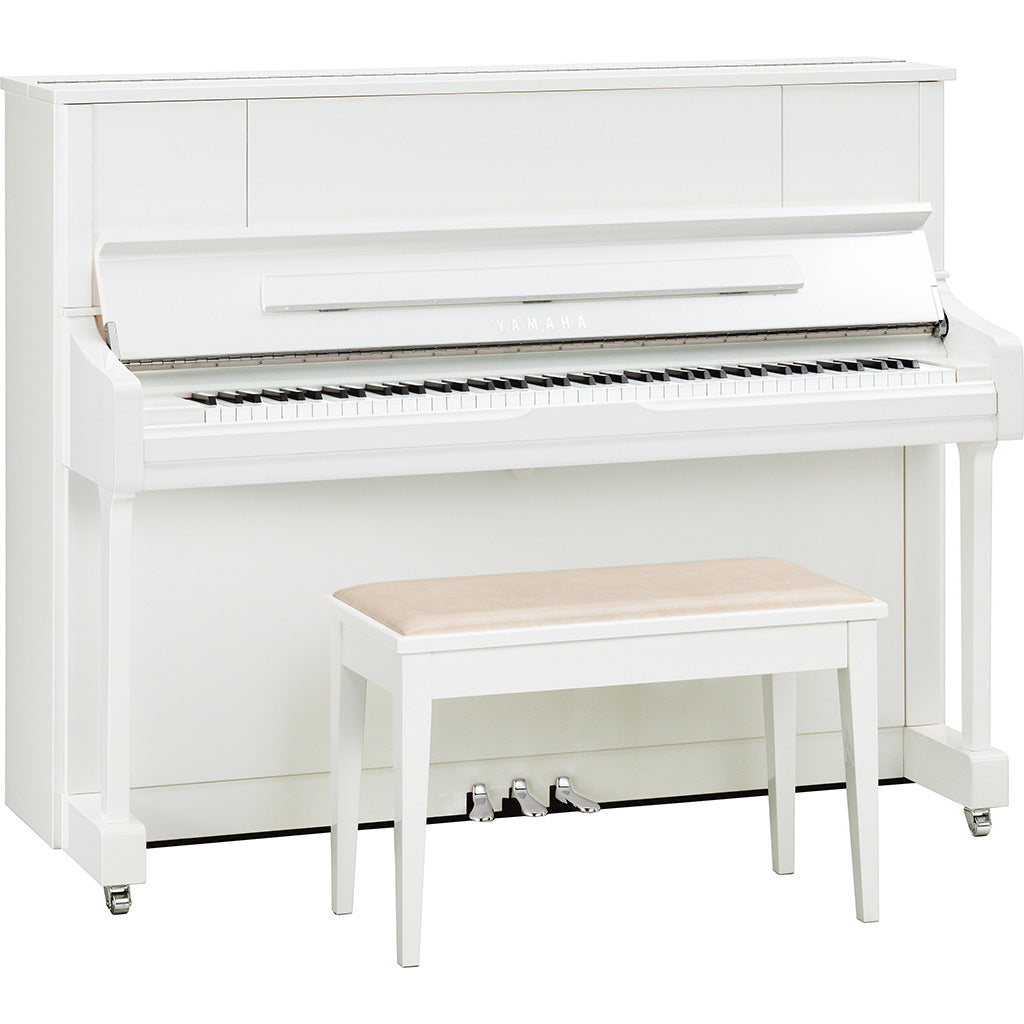Yamaha U1J Upright Piano - Polished White