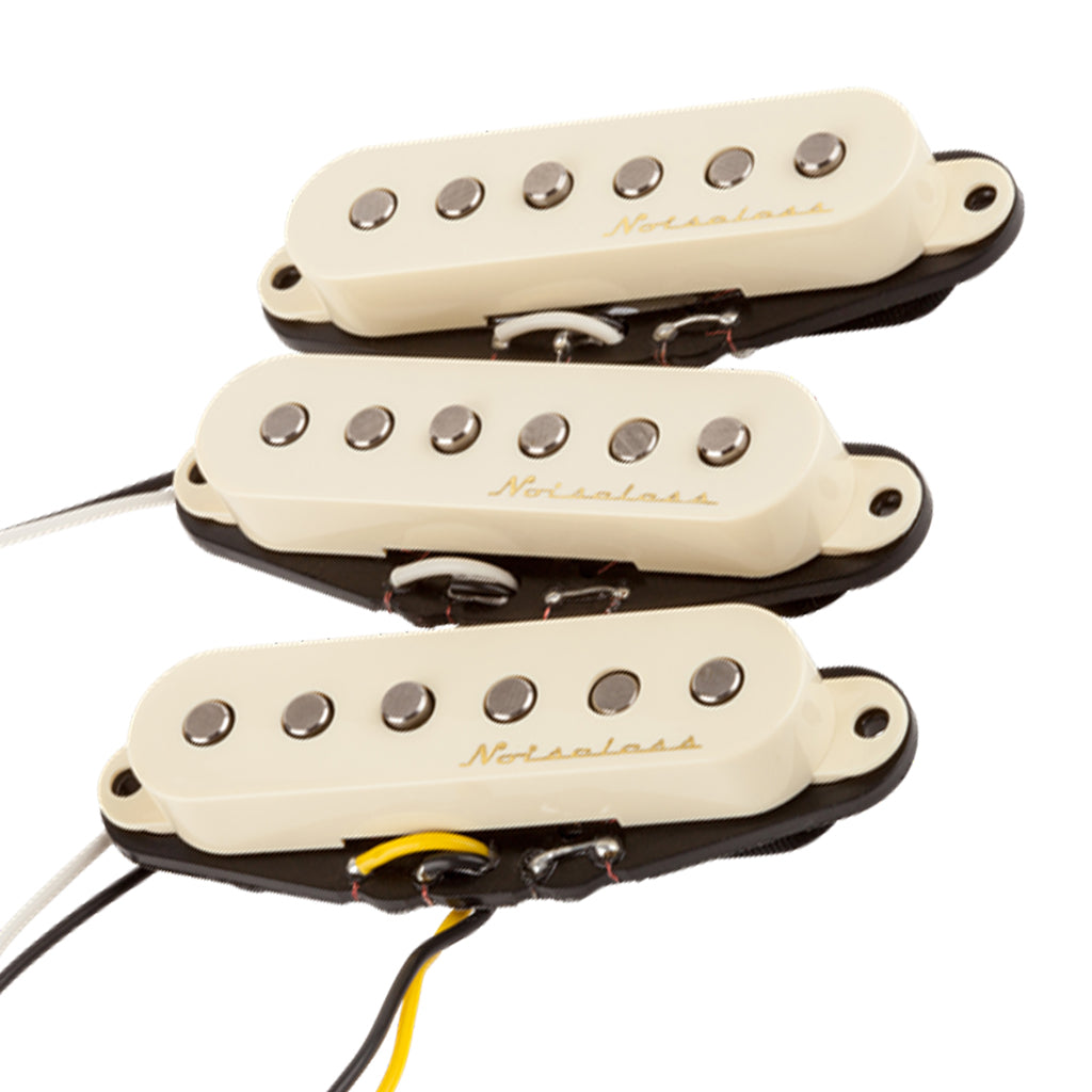 Vintage Noiseless Strat Pickups 3 Aged White