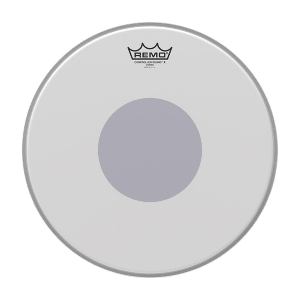 Remo - 14&quot; - Control Sound X Coated Batter - Black Dot Bottom