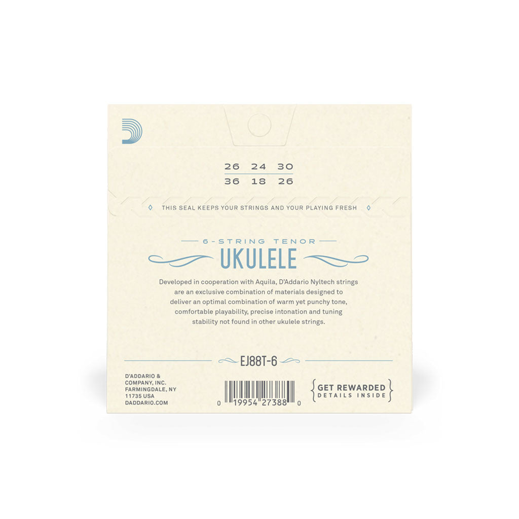 D'Addario EJ88T Nyltech Tenor Ukulele Strings