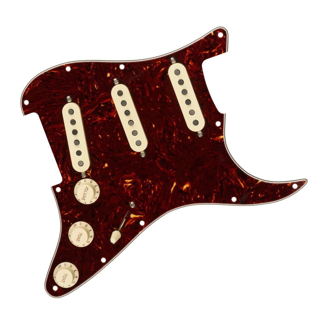 Fender Pre Wired Strat Pickguard Tex Mex SSS Tortoise Shell 11 Hole PG