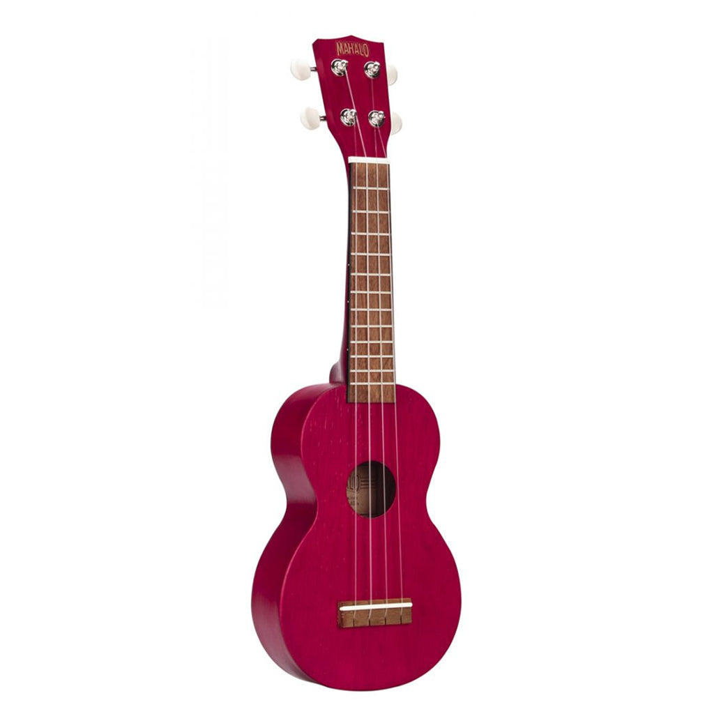 Mahalo Kahiko Soprano Ukulele - Trans Red