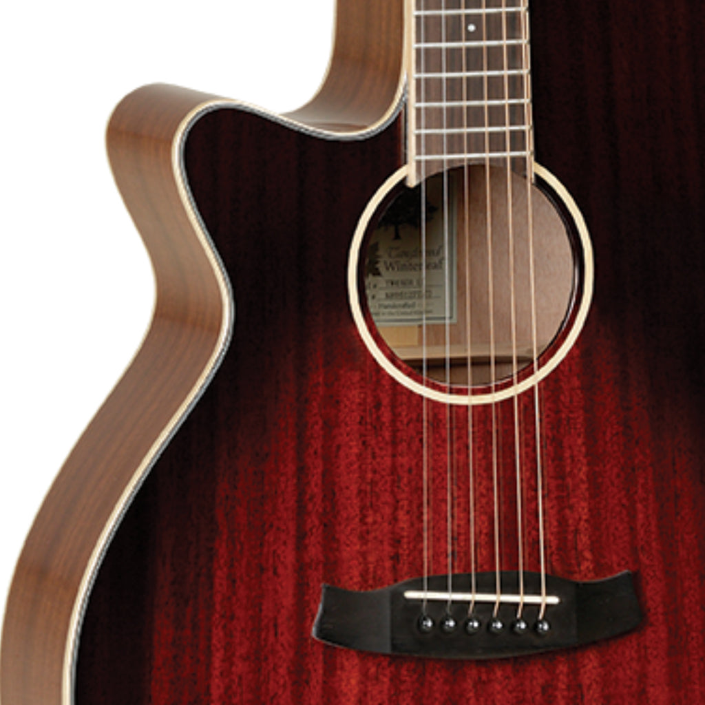 Tanglewood Winterleaf Superfolk C E Left Handed Antique Vintage Burst Gloss