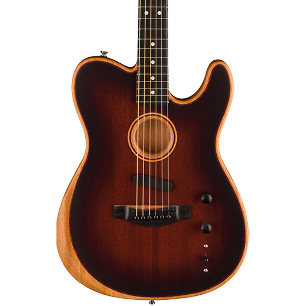 Fender American Acoustasonic Telecaster All Mahogany Ebony Fingerboard Bourbon Burst