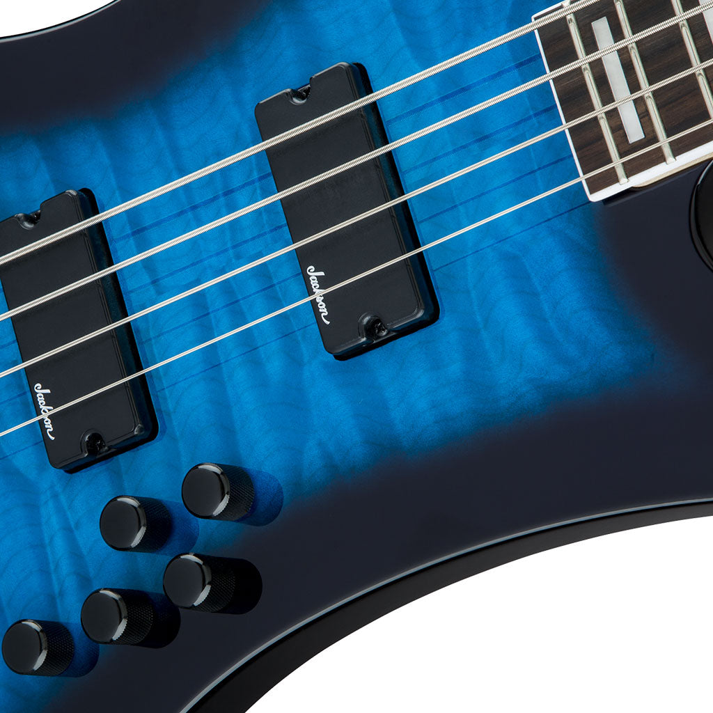 Jackson JS Series JS3 Kelly Bird - Transparent Blue Burst