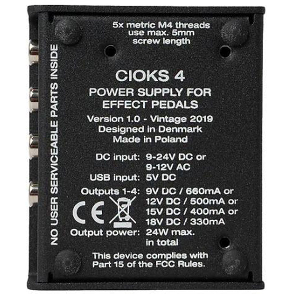 Cioks CIOKS 4 (expander kit)* Expander version of CIOKS4 - 4 isolated outs, 6W ea, 660mA at 9VDC on ea, 5v USB