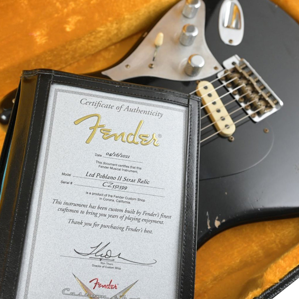 Fender Custom Shop Limited Edition Poblano II Stratocaster Relic Maple Fingerboard Aged Black