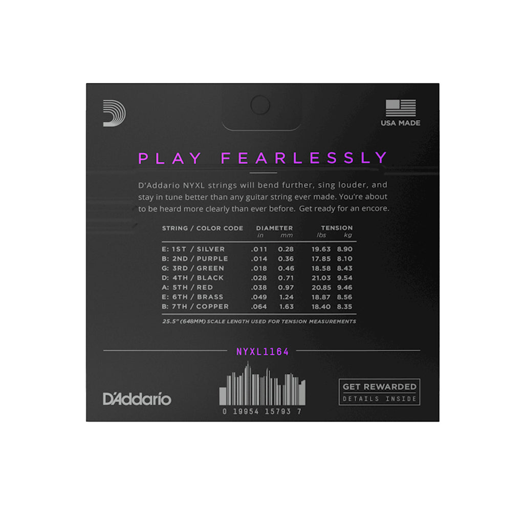 D'Addario NYXL 7 String 11-64