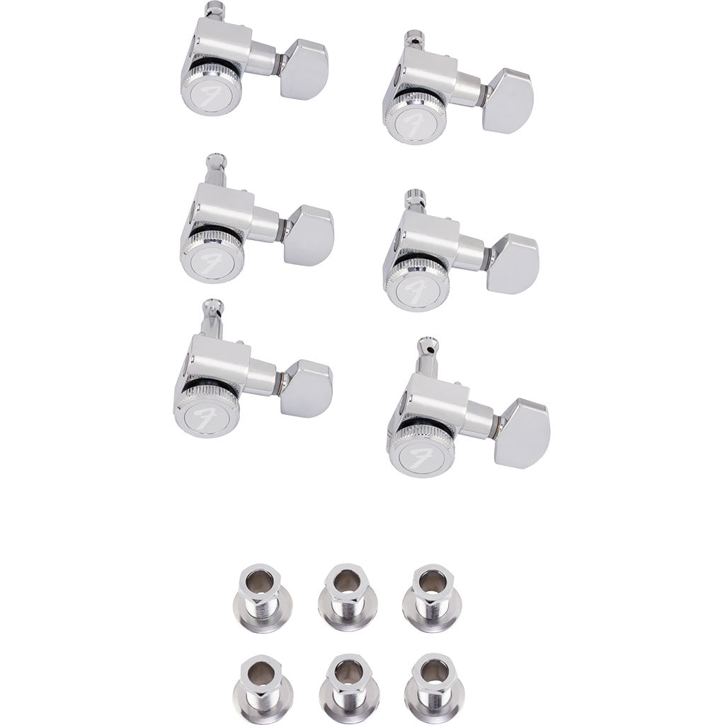 Fender Locking Stratocaster/Telecaster Staggered Tuning Machines - Polished Chrome - Set of 6