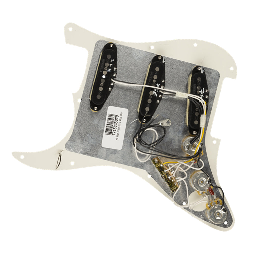 Fender Pre Wired Strat Pickguard Vintage Noiseless SSS Parchment 11