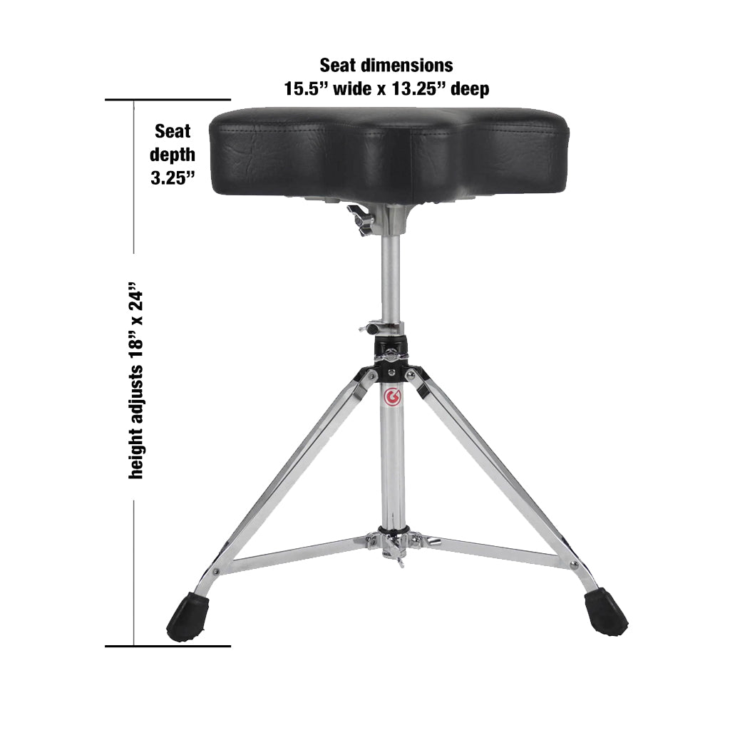 Gibraltar - 6600 Series Double Braced - Motostyle Drum Throne in Black