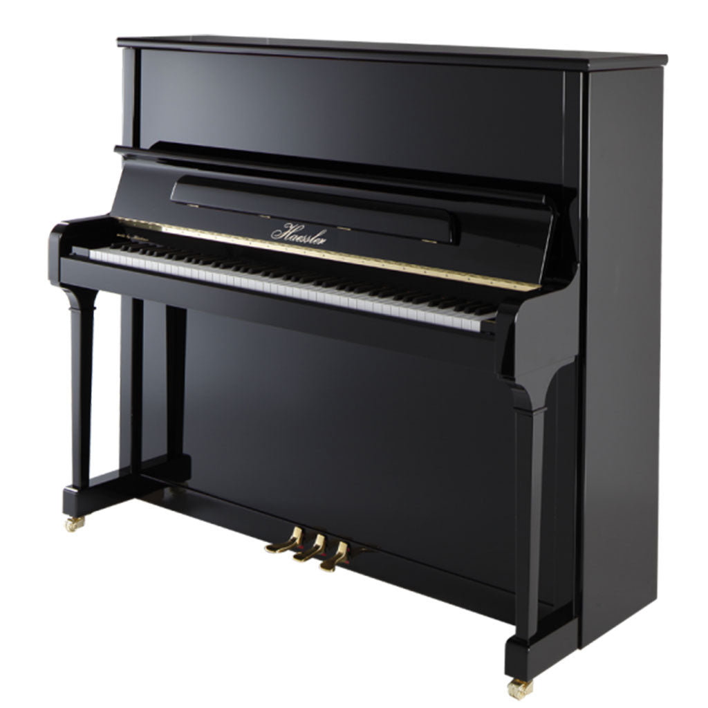Haessler - H132 Upright Piano - Ebony Polish-Sky Music