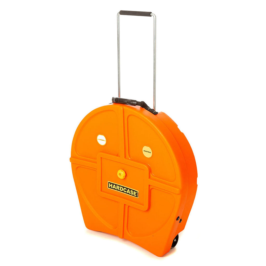 Hardcase - 22&quot; Orange - Cymbal Case With Wheels