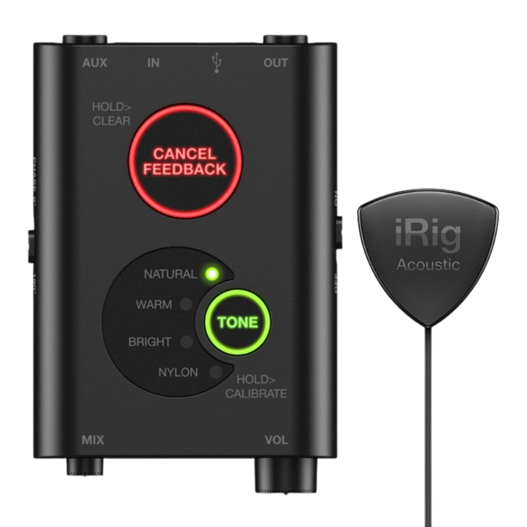 IK iRig Acoustic Stage Advanced Digital Microphone System for Acoustic Guitar 32 bit Preamp DSP