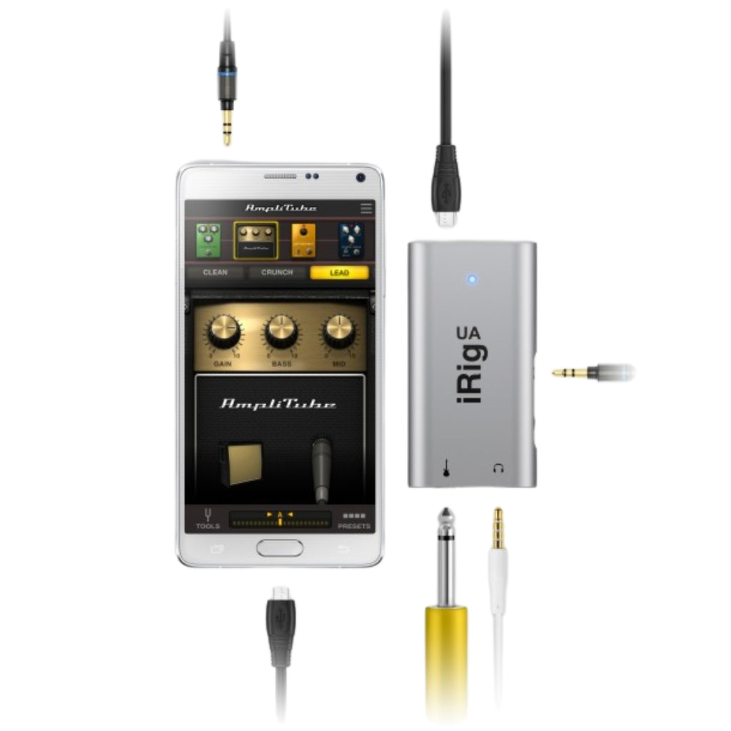 IK iRig UA Universal Guitar Effects Processor & Interface for Android PC & Mac