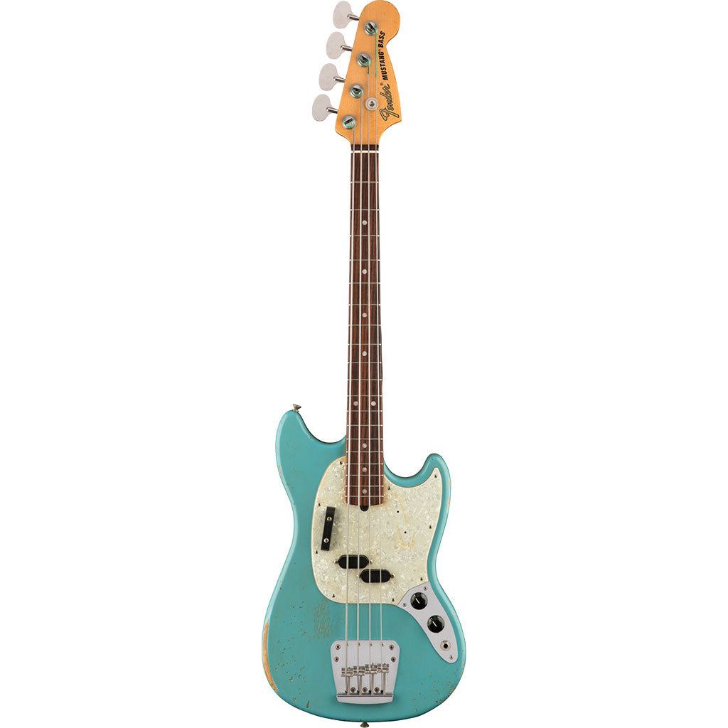 Fender JMJ Road Worn Mustang Bass - Faded Daphne Blue