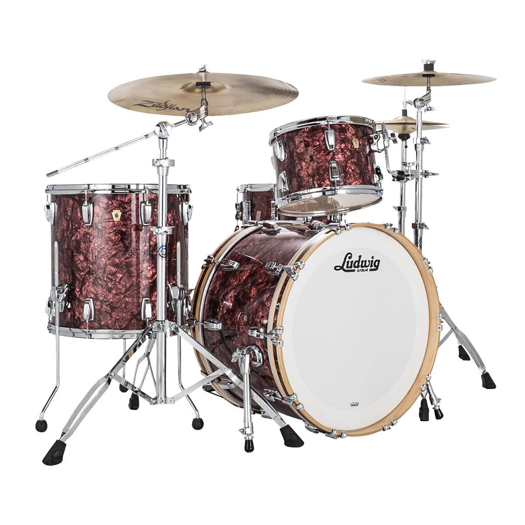 Ludwig Classic Maple 22&quot; FAB 3-Piece Shell Pack - Burgandy Pearl-Sky Music