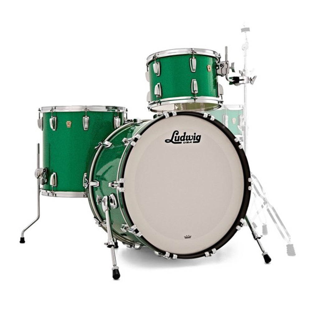 Ludwig - Classic Maple - 18&quot; Jazzette 3-Piece Shell Pack - Green Sparkle