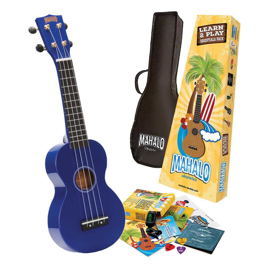 Mahalo Rainbow Essentials Uke Pack Blue