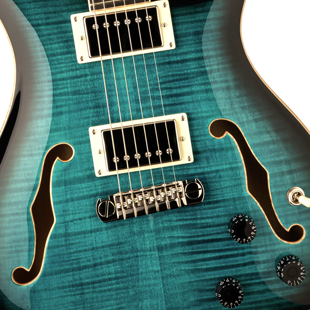 PRS SE Hollowbody II Piezo Peacock Blue Burst