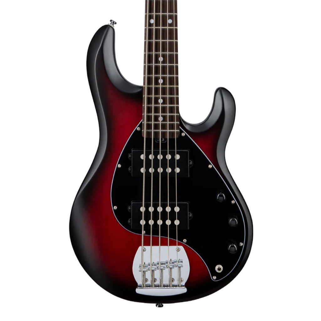 Sterling Ray 5 HH Ruby Red Burst Rosewood Fretboard