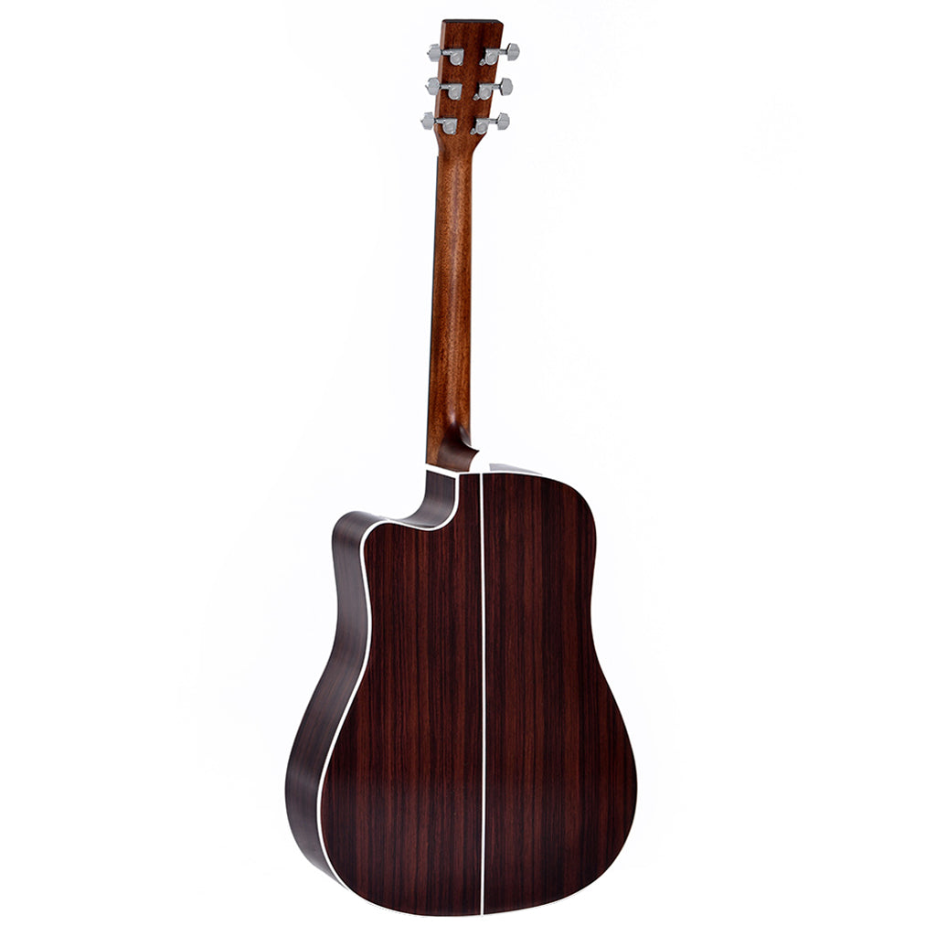 Sigma DTC 1E SB Acoustic Guitar w Solid Spruce Top Cutaway & Pickup Sunburst