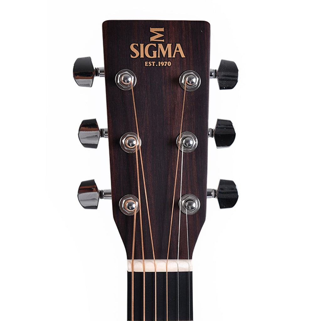 Sigma DTC 1E SB Acoustic Guitar w Solid Spruce Top Cutaway & Pickup Sunburst