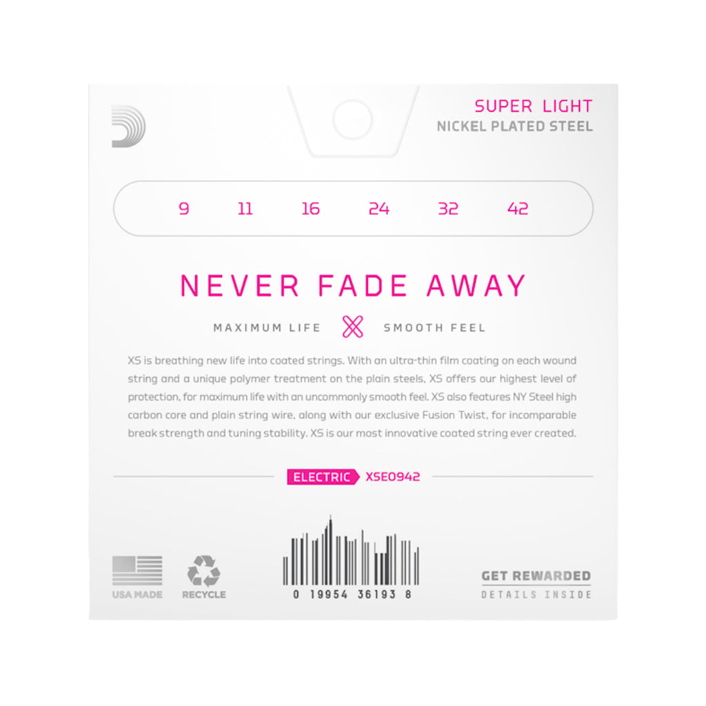 D Addario - XSE0942 Super Light Coated - Electric Guitar Strings