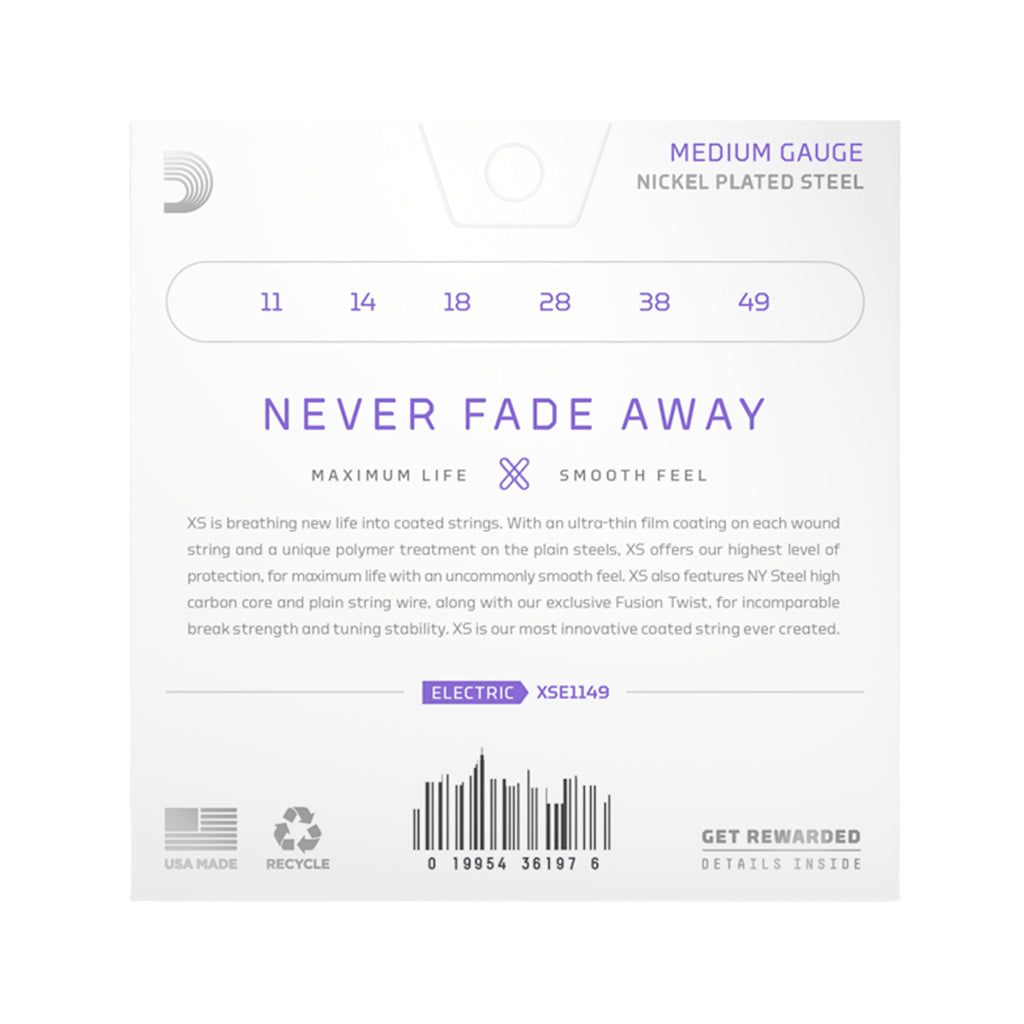 D Addario - XSE1149 Medium Coated - Electric Guitar Strings