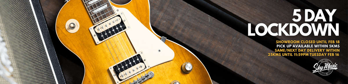 Online and phone orders continue as normal - showroom closed from 11:59pm Friday February 12 - Sky Music