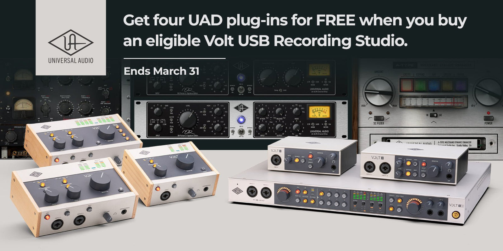 Universal Audio Volt USB Recording Studio + Free Plug-Ins Promo