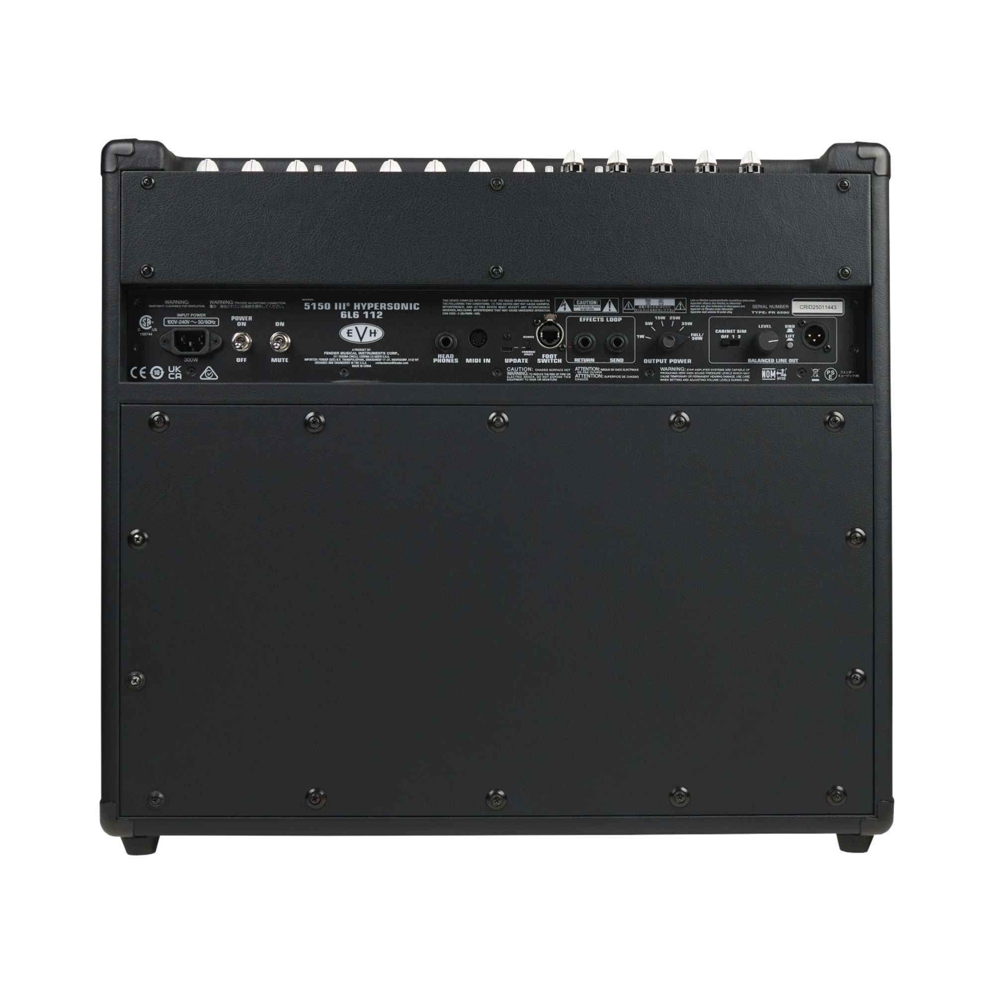 EVH - 5150III Hypersonic 6L6 30-watt 1 x 12-inch Combo Amplifier - Black