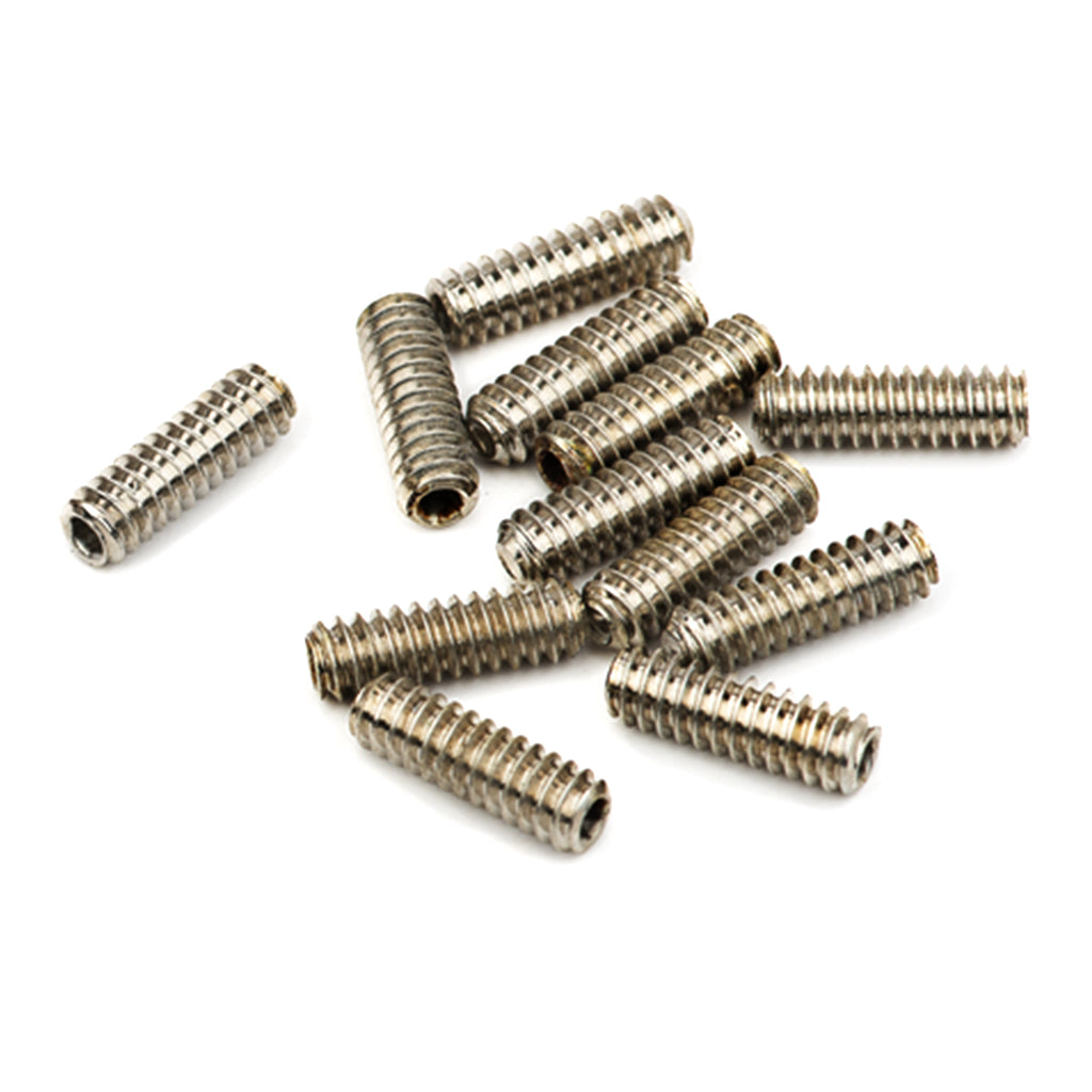 Fender 12 Standard Series Bass Bridge Saddle Height Adjustment Screws 6 to 32 X 7/16 inch Hex in Nickel