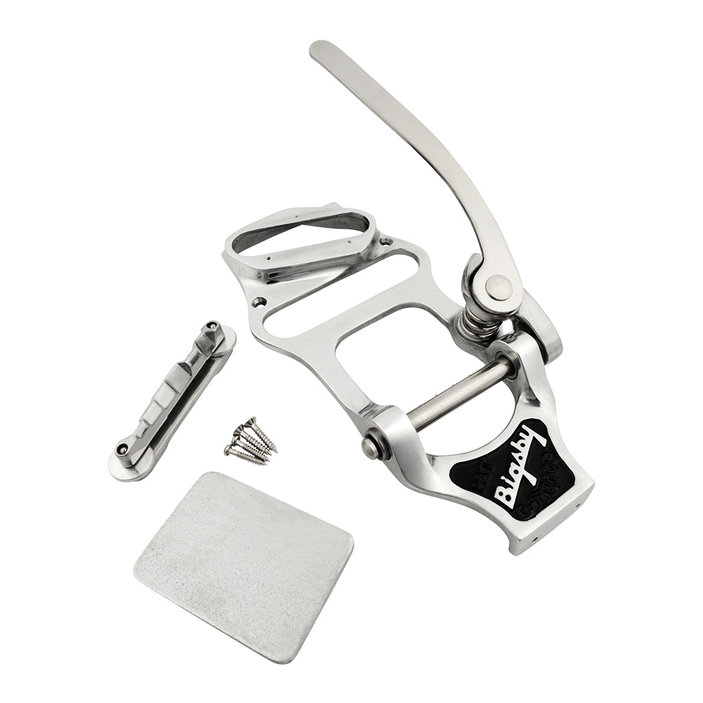 Gretsch Bigsby Tailpiece B16 with Bridge and Neck Shim Polished Aluminum
