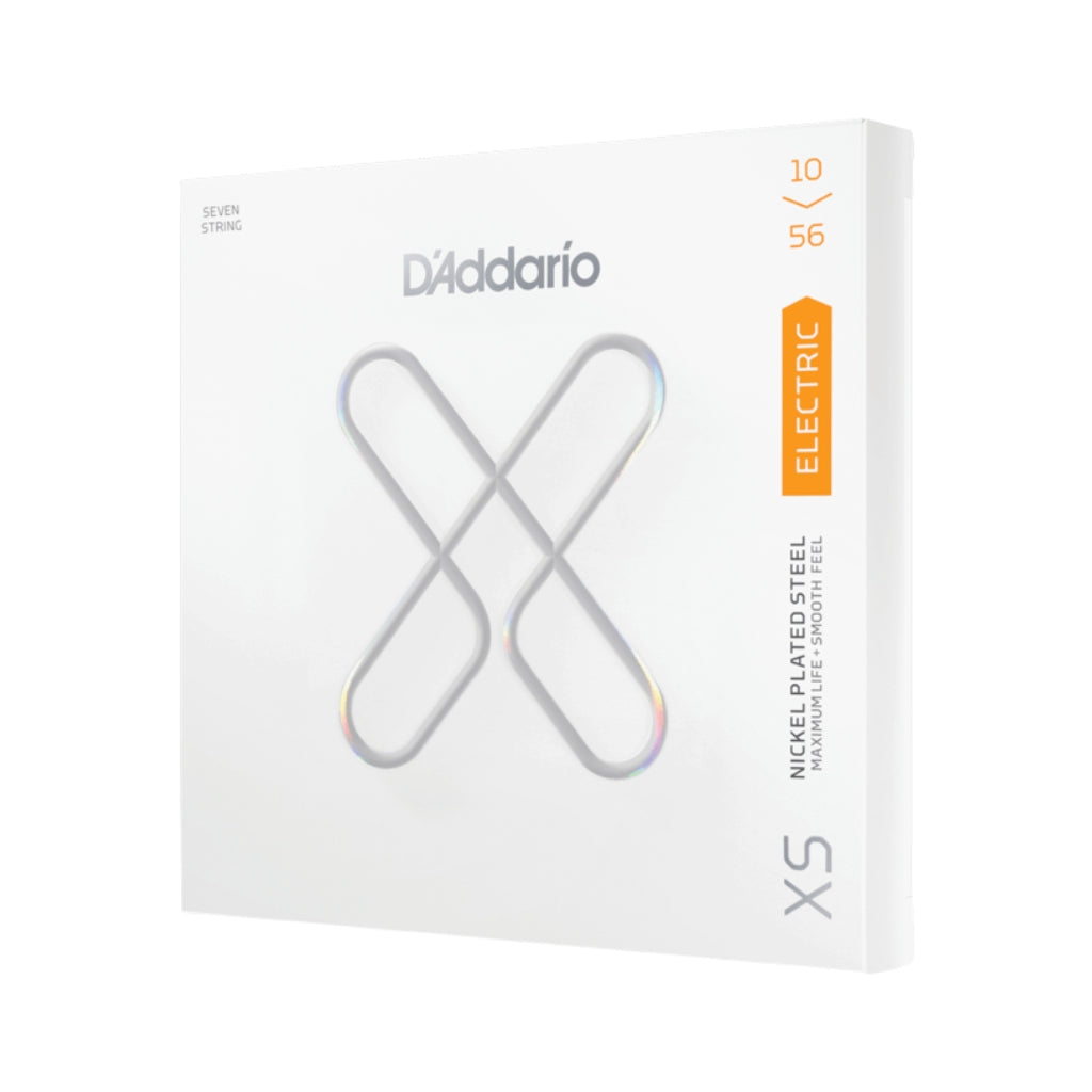 D'Addario - XSE1056 XS Nickel-plated Steel Coated Electric Guitar Strings - .010-.056 7-String Regular