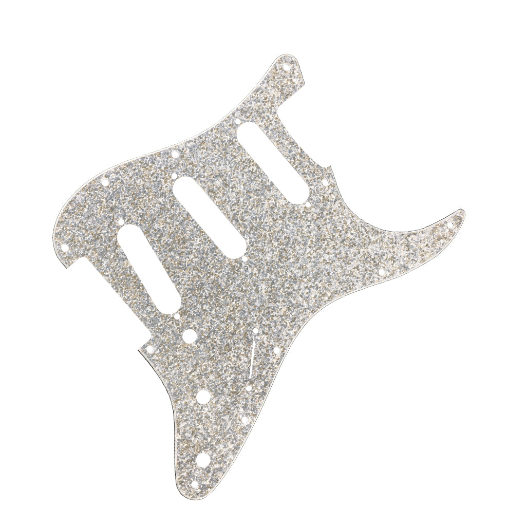 Fender Hybrid Glass/Glitter Stratocaster SSS Pickguard - Silver Sparkle