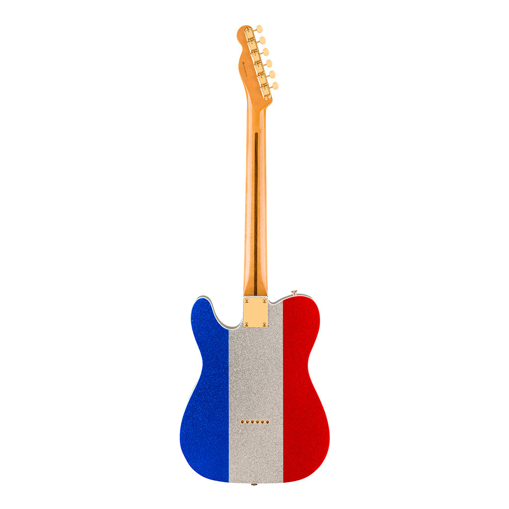 Fender Limited Edition Buck Owens Telecaster with Maple Fingerboard Red Silver and Blue Sparkle