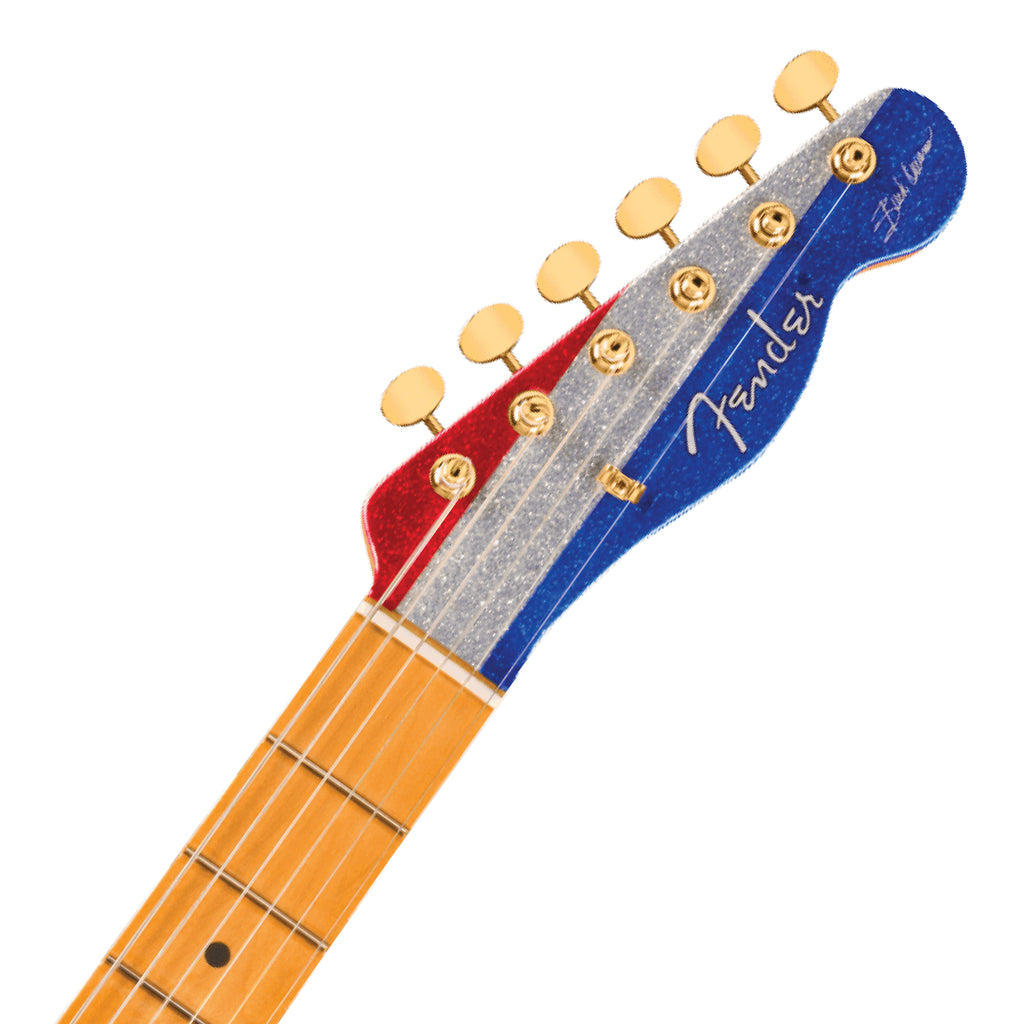 Fender Limited Edition Buck Owens Telecaster with Maple Fingerboard Red Silver and Blue Sparkle